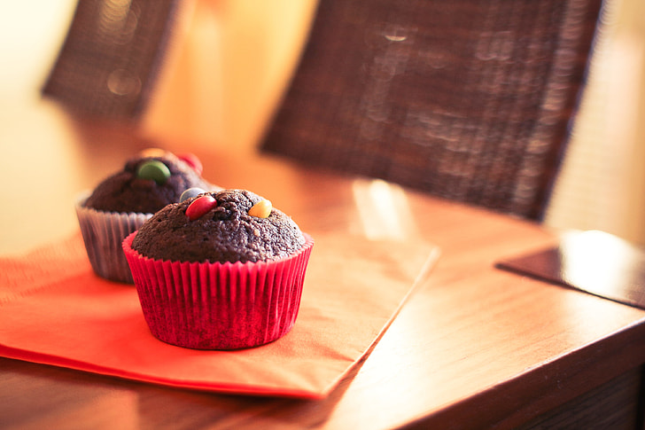 Royalty-Free photo: Two Delicious &amp; Yummy Muffins | PickPik
