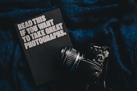 DSLR Camera and photography book