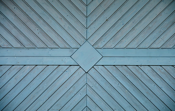 Brown and Blue Wooden Surface
