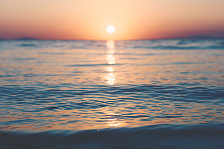 sunset, sunrise, water, ripple