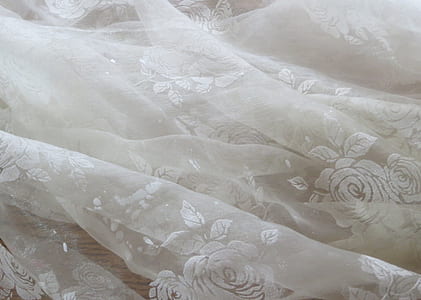 white lace textile