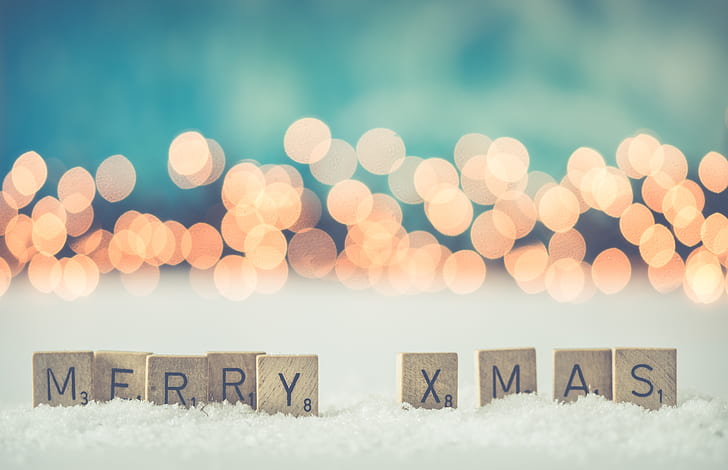 selective focus photo of Merry X Mas freestanding letters