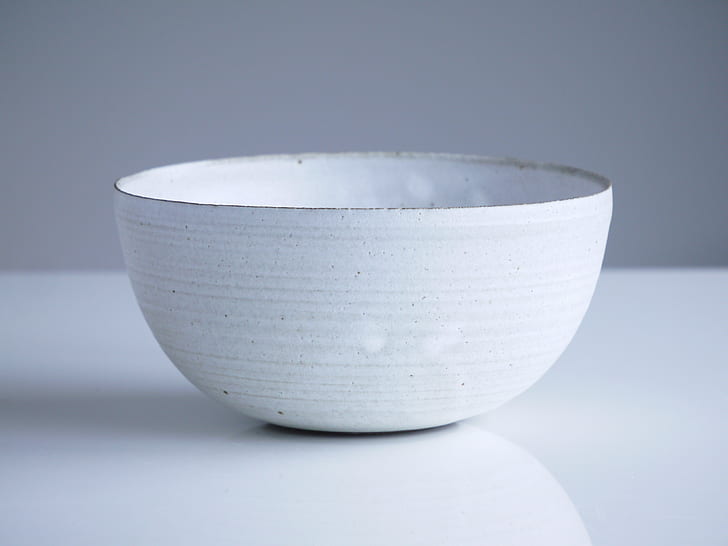 white bowl on white panel
