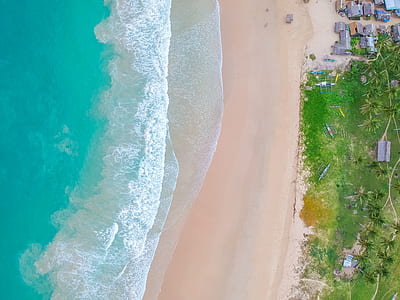 top view of beach