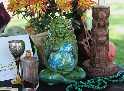 close up photo of Mother Earth figurine