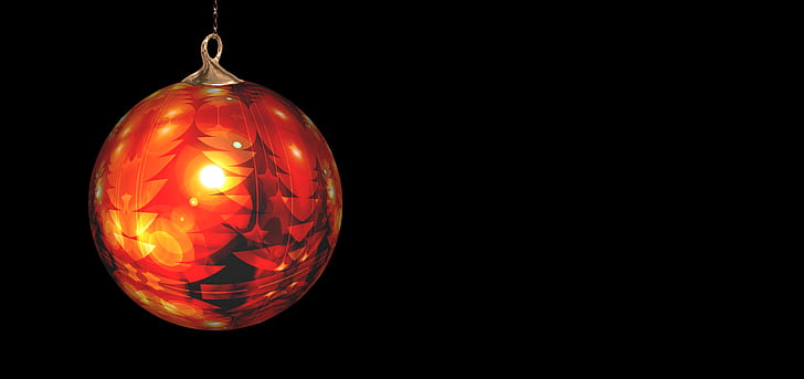 red hanging bauble