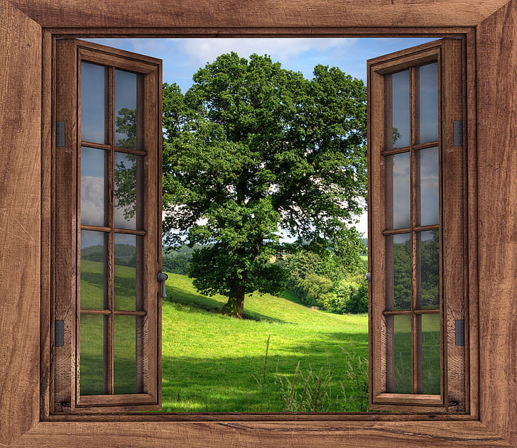 open wooden window