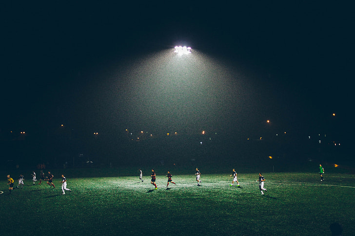 Football Match Night Lights