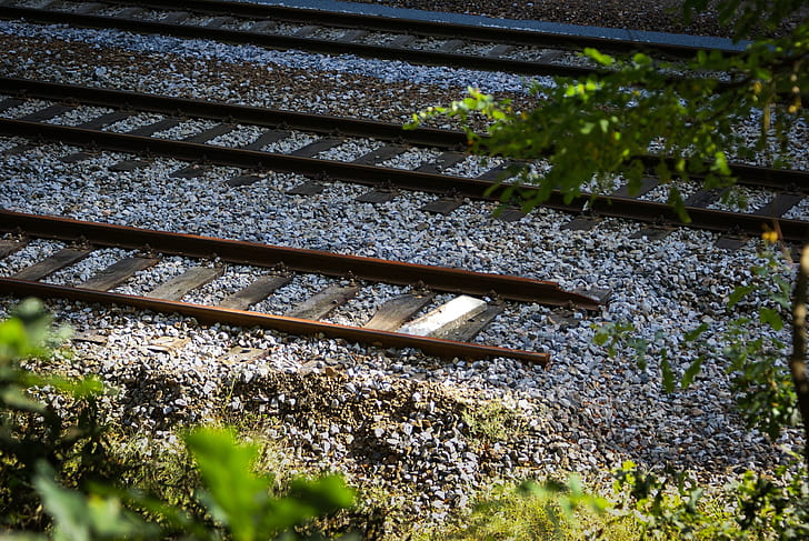 photo of train rails