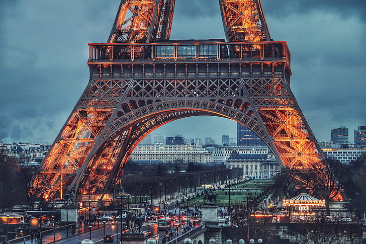 Eiffel Tower Paris at night time