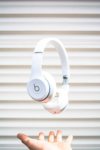 white Beats by Dr. Dre wireless headphones