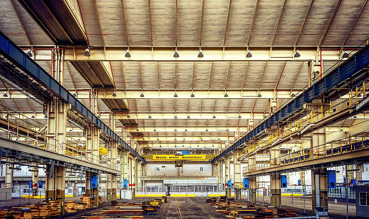 beige factory interior