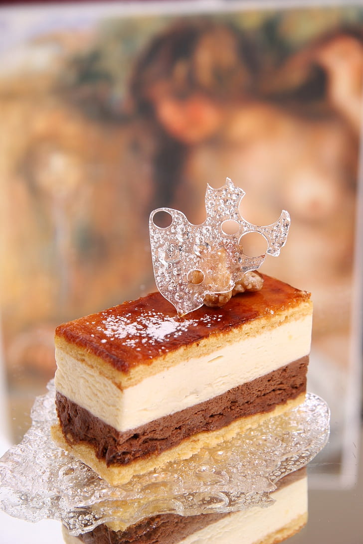 cake with crystal ice on top