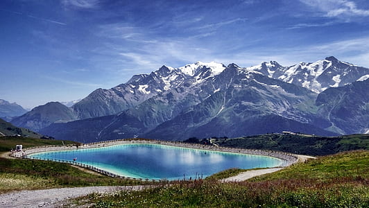 Lake Near Mountain Landscape Photo