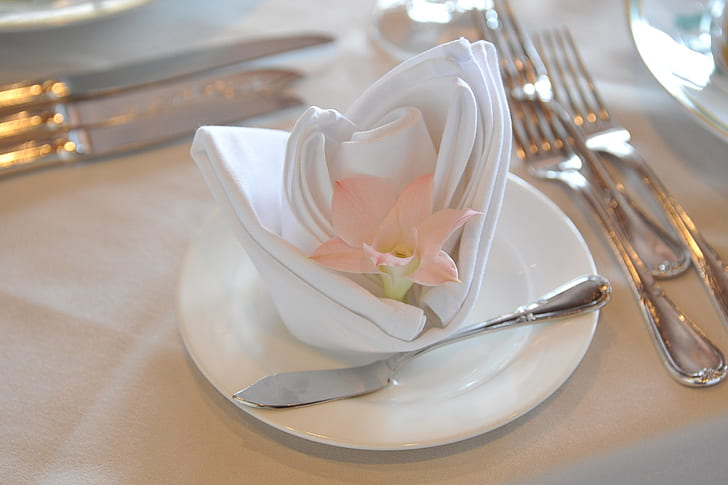 photo of table and napkin arrangement