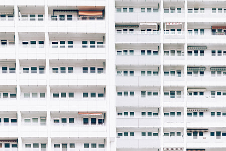 photography of white concrete building