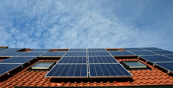 selective photograph of solar panel