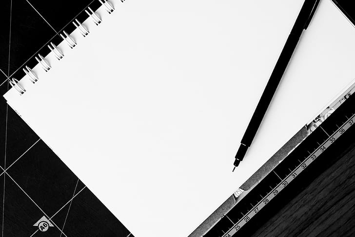 Notebook: Black Paper + White Pen