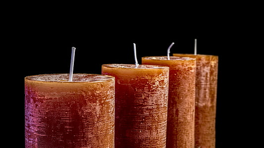 four orange candles