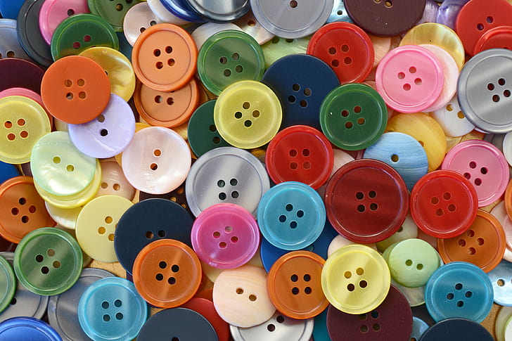 assorted-color button lot