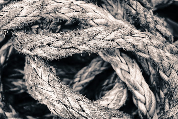 macro shot of rope