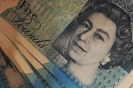 British pound back notes