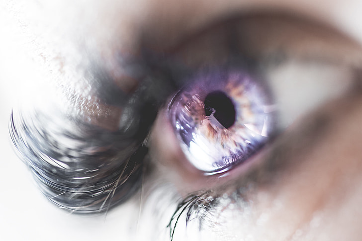 Colorful Macro Image of Human Eye