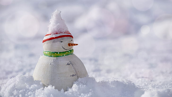snowman figure on snow