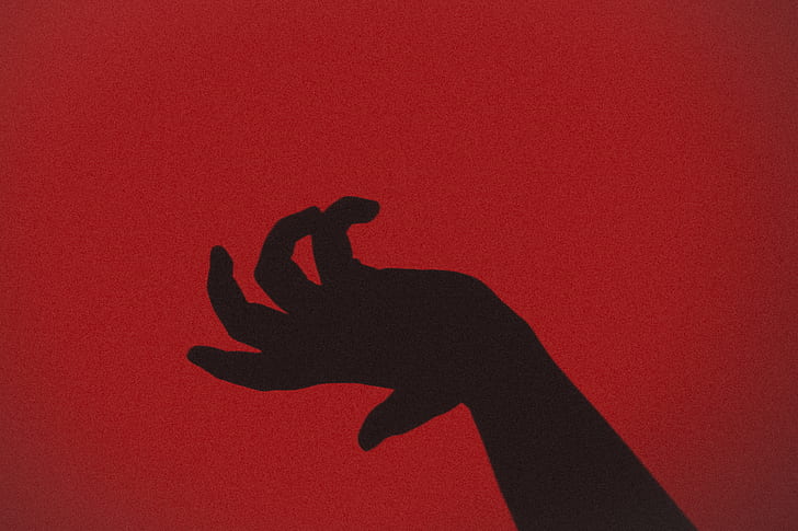 silhouette of human hand