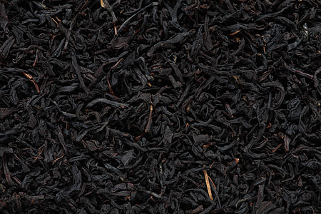 black, worms, all around, tea, leaves, dried