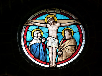 Crucifix mosaic artwork