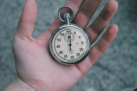 person holding pocket watch