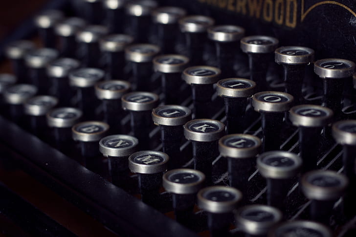 typewriter keys selective focus photo