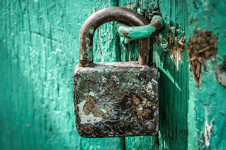 locked brown padlock