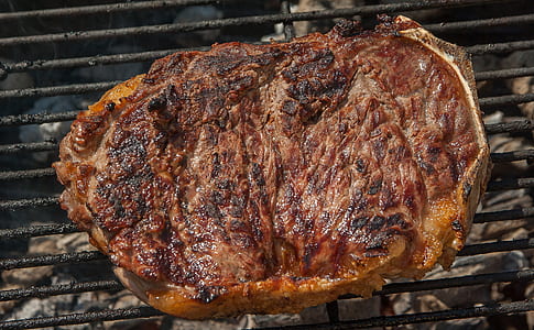 grilled meat close-up photo