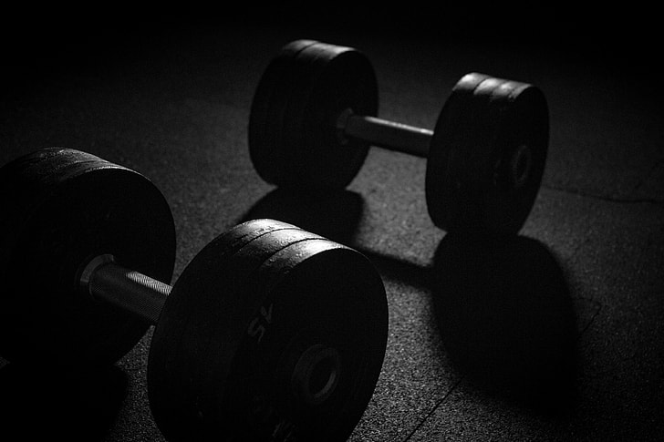 Barbell and dumbbell weights for gym workout and exercise