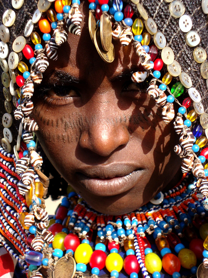 person wearing traditional headdress