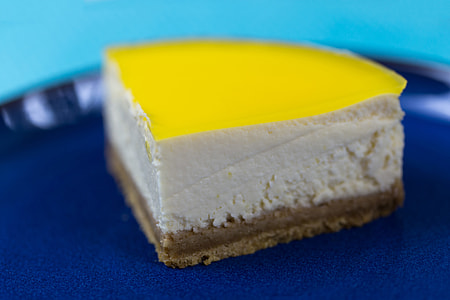 Closeup shot of Lemon Cheesecake