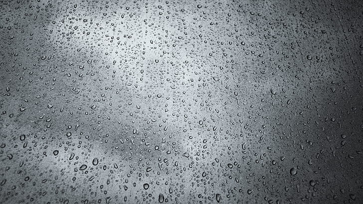 raindrops, cloud, window, non, moist, trickle