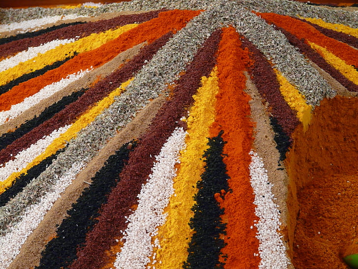assorted-color grains