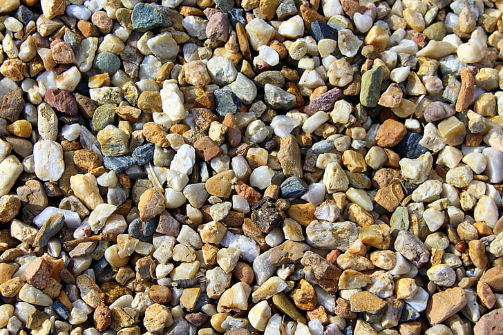 brown and white pebbles