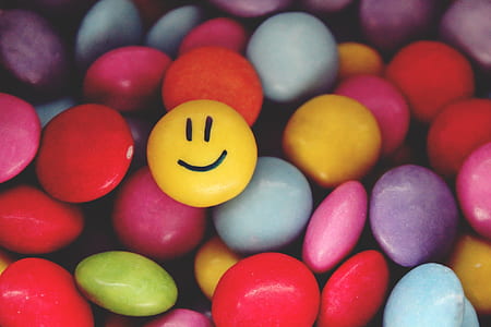 yellow smiley candy photography