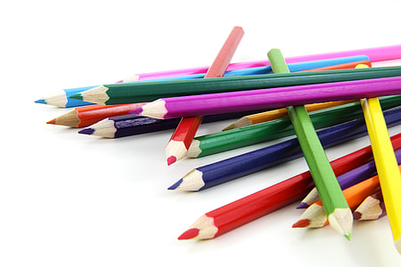 assorted-colored pencils