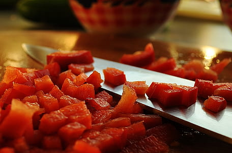 red slice fruits