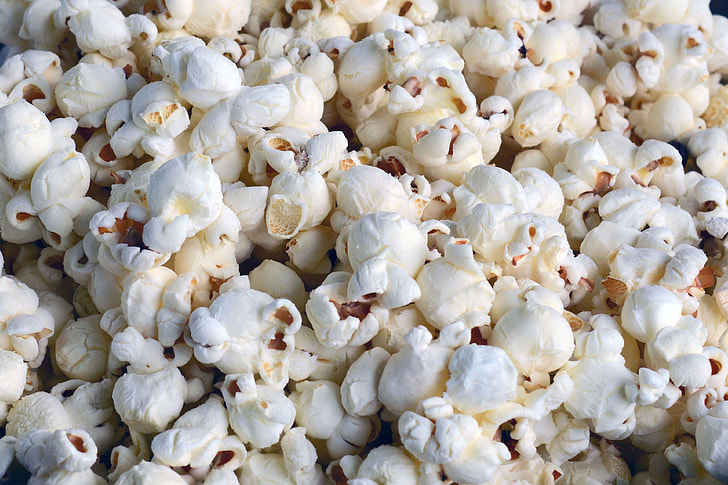 close-up shot of popcorn
