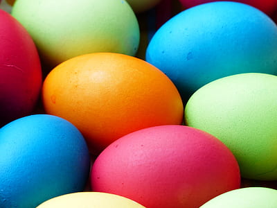 closeup photo of assorted-color egg lot