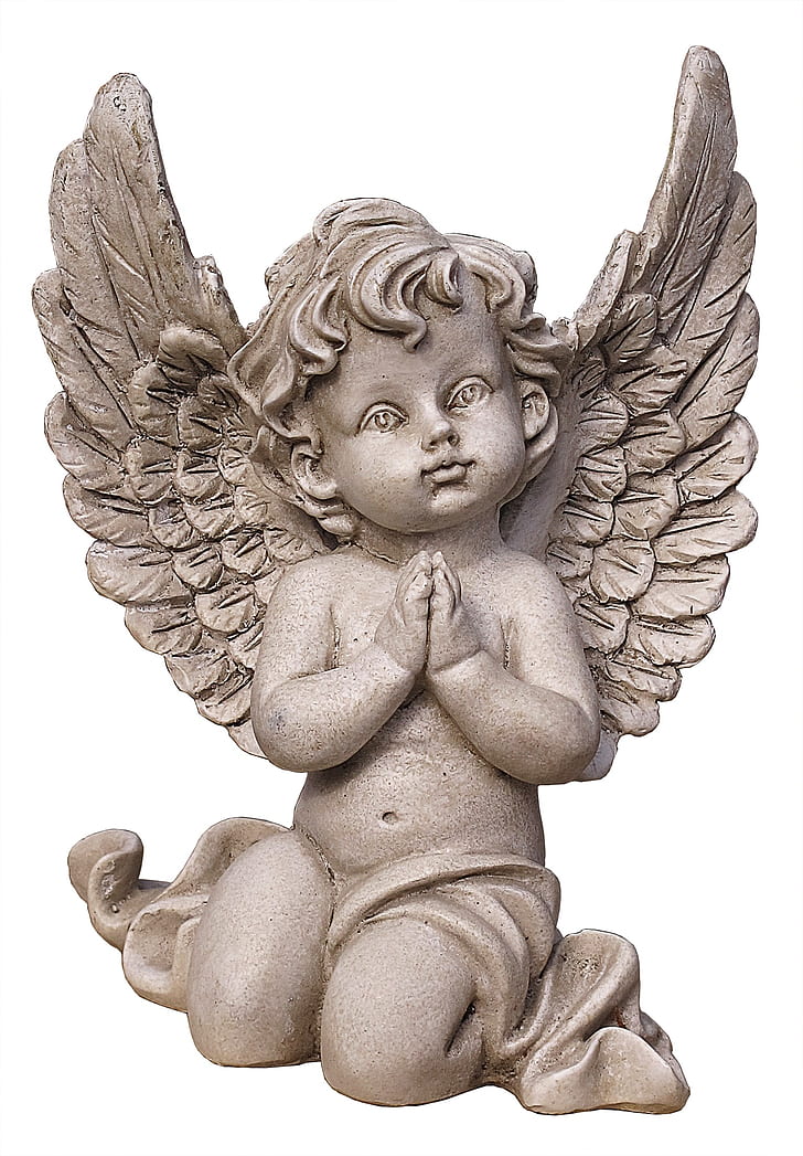 boy angel concrete statue