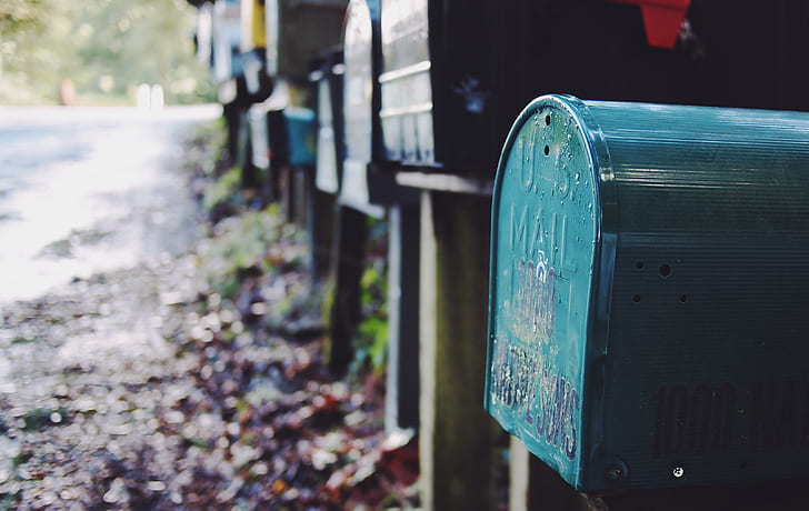 photo of green mail box