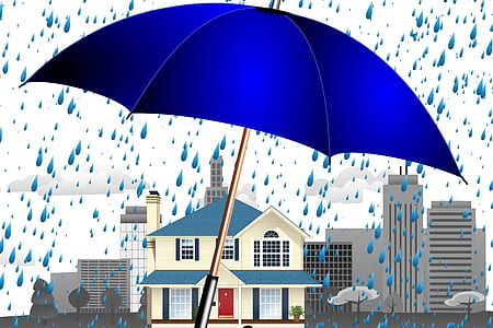 blue umbrella illustration