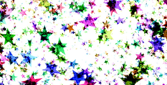 multicolored stars